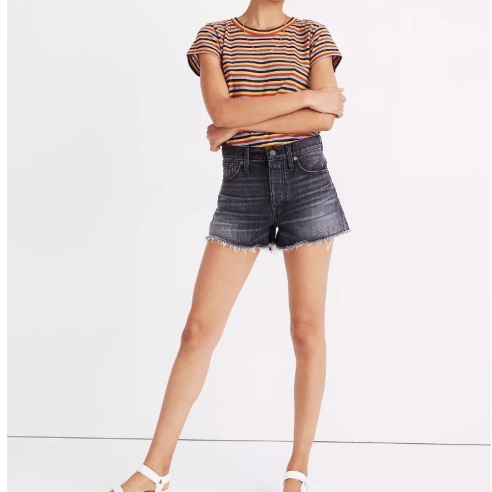 Madewell Raw Hem 100% Organic Cotton Denim Shorts